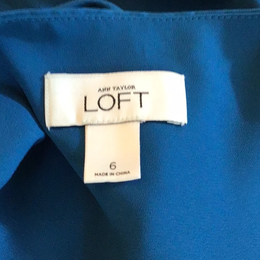 LOFT Blue Ruffled Sundress Mini - Picture 6 of 7